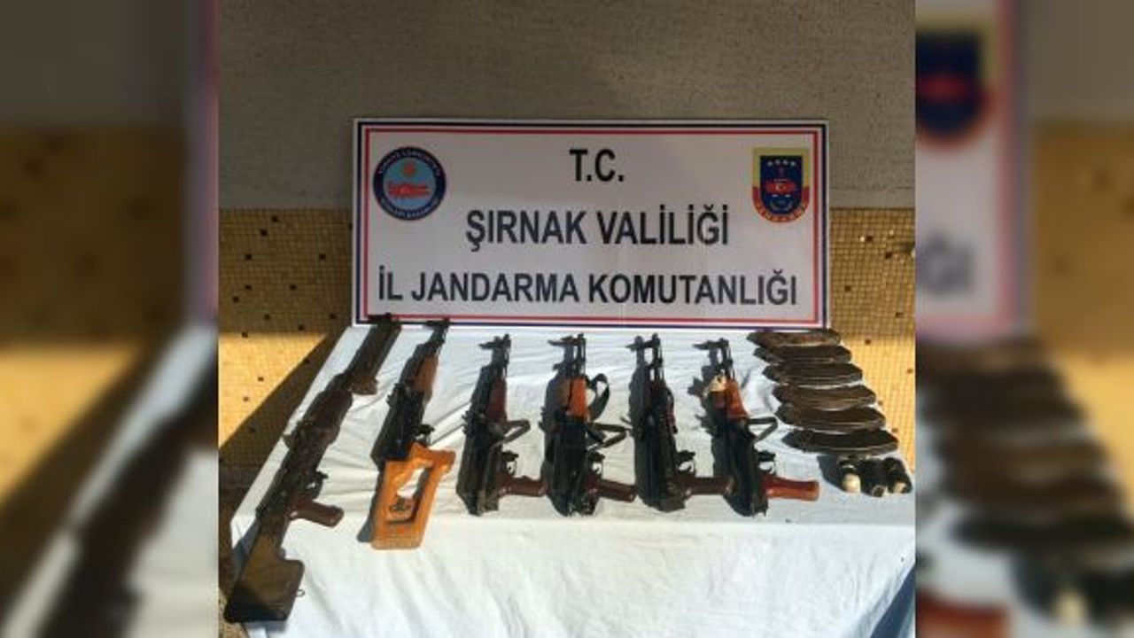Beytüşşebap’ta PKK’ya ait silah ve patlayıcı ele geçirildi