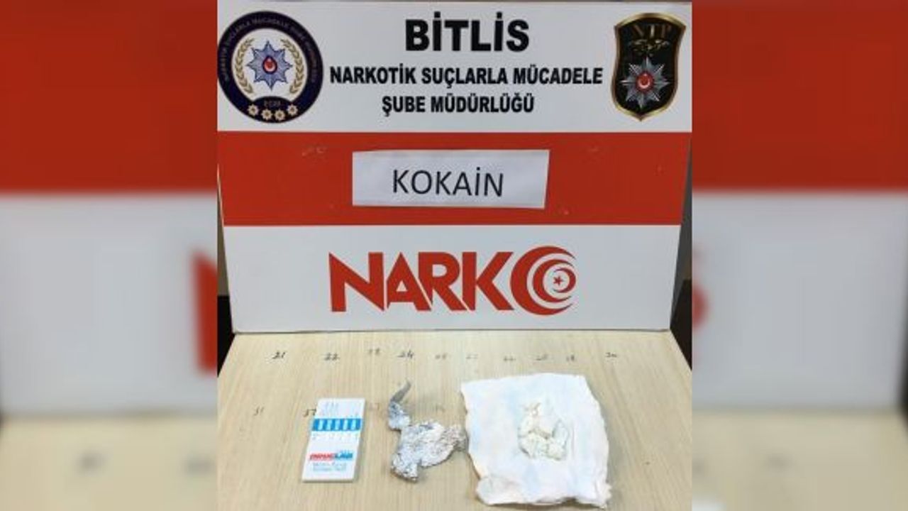 Bitlis’te 14,56 gram kokain ele geçirildi