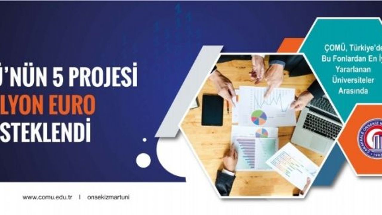 ÇOMÜ’nün 5 projesi 1.3 Milyon Euro ile desteklendi