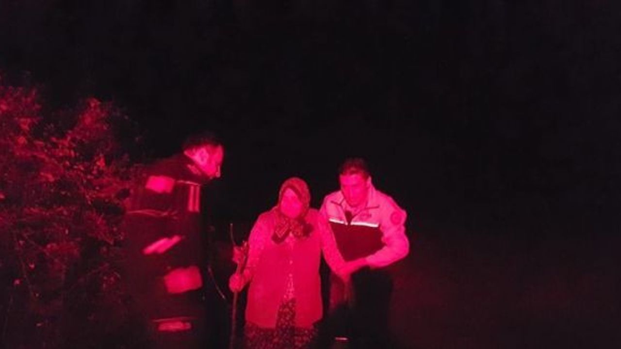 Kaybolan 56 yaşındaki kadın, 13 saat sonra ormanda bulundu