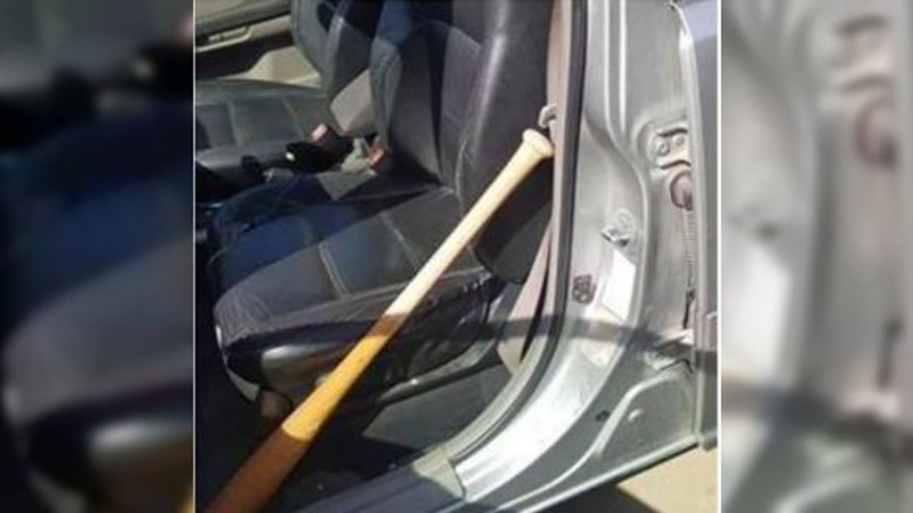 KKTC’li vekilden beyzbol sopasıyla şiddete karşı protesto