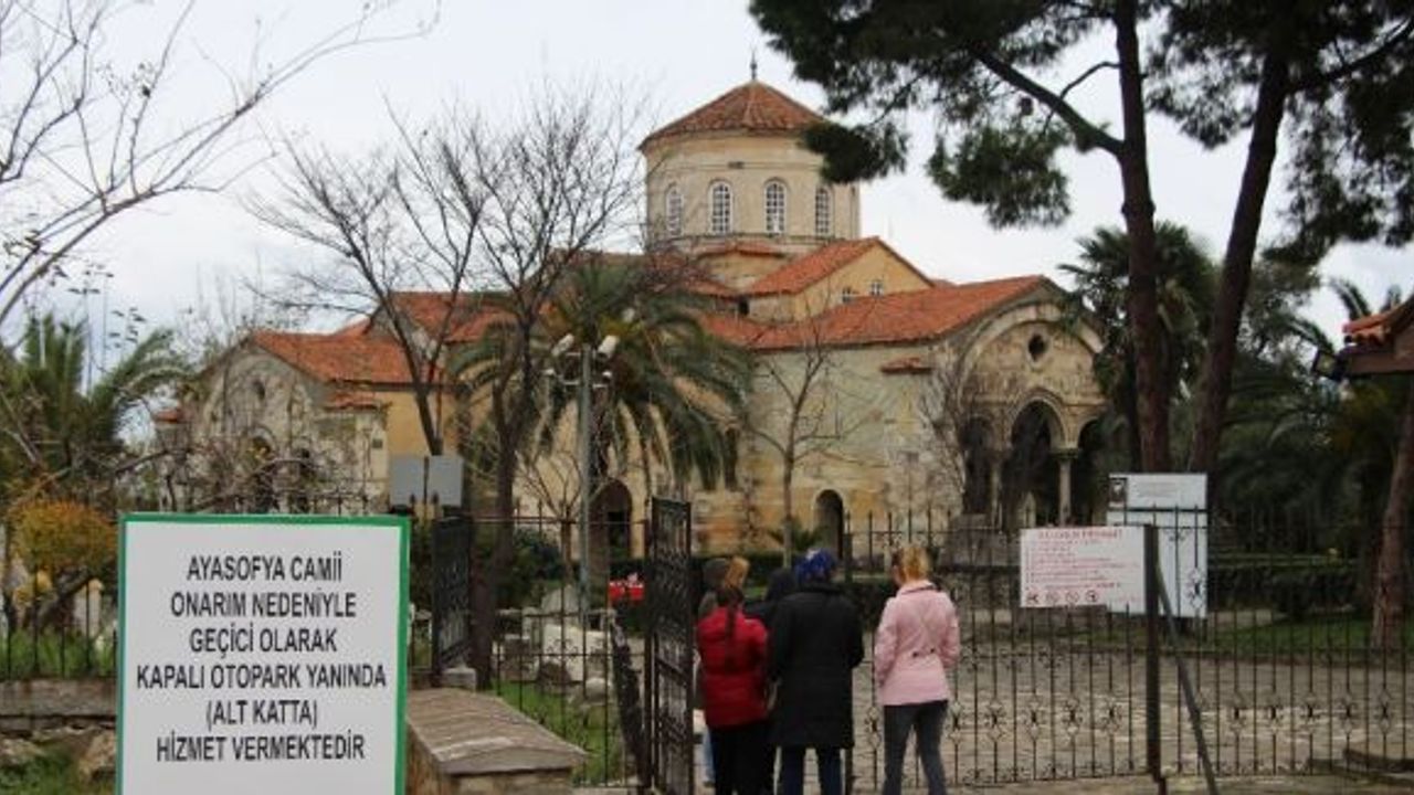 Ayasofya’da 56 yıl aradan sonra ilk restorasyon çalışmaları başladı