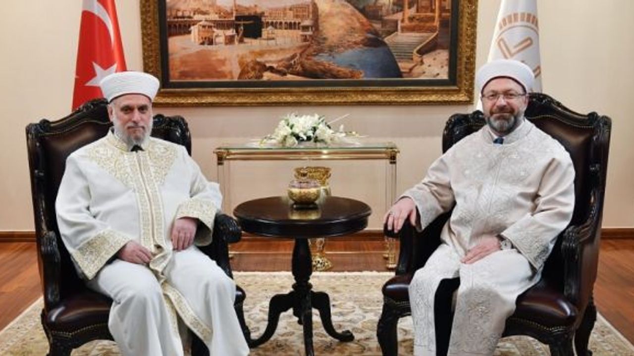 Diyanet İşleri Başkanı Erbaş, Bulgaristan Başmüftüsü’nü kabul etti