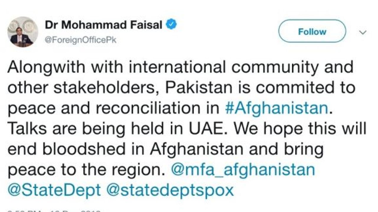 Taliban ve ABD’li yetkililer Birleşik Arap Emirlikleri’nde görüşecek