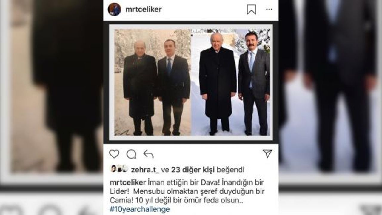 Bahçeli de "10 years challenge" akımına katıldı