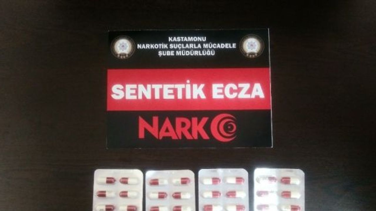 Kastamonu’da 441 adet sentetik ecza hap ele geçirildi