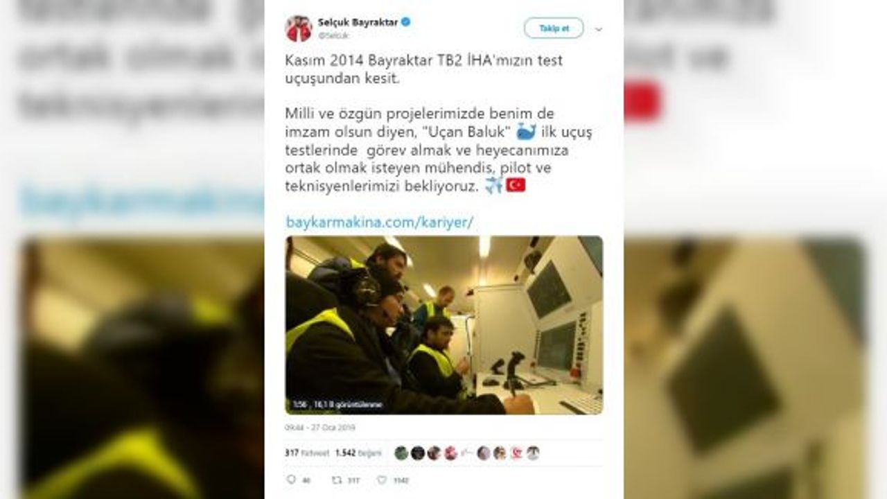 Selçuk Bayraktar, mühendislere ve pilotlara çağrıda bulundu