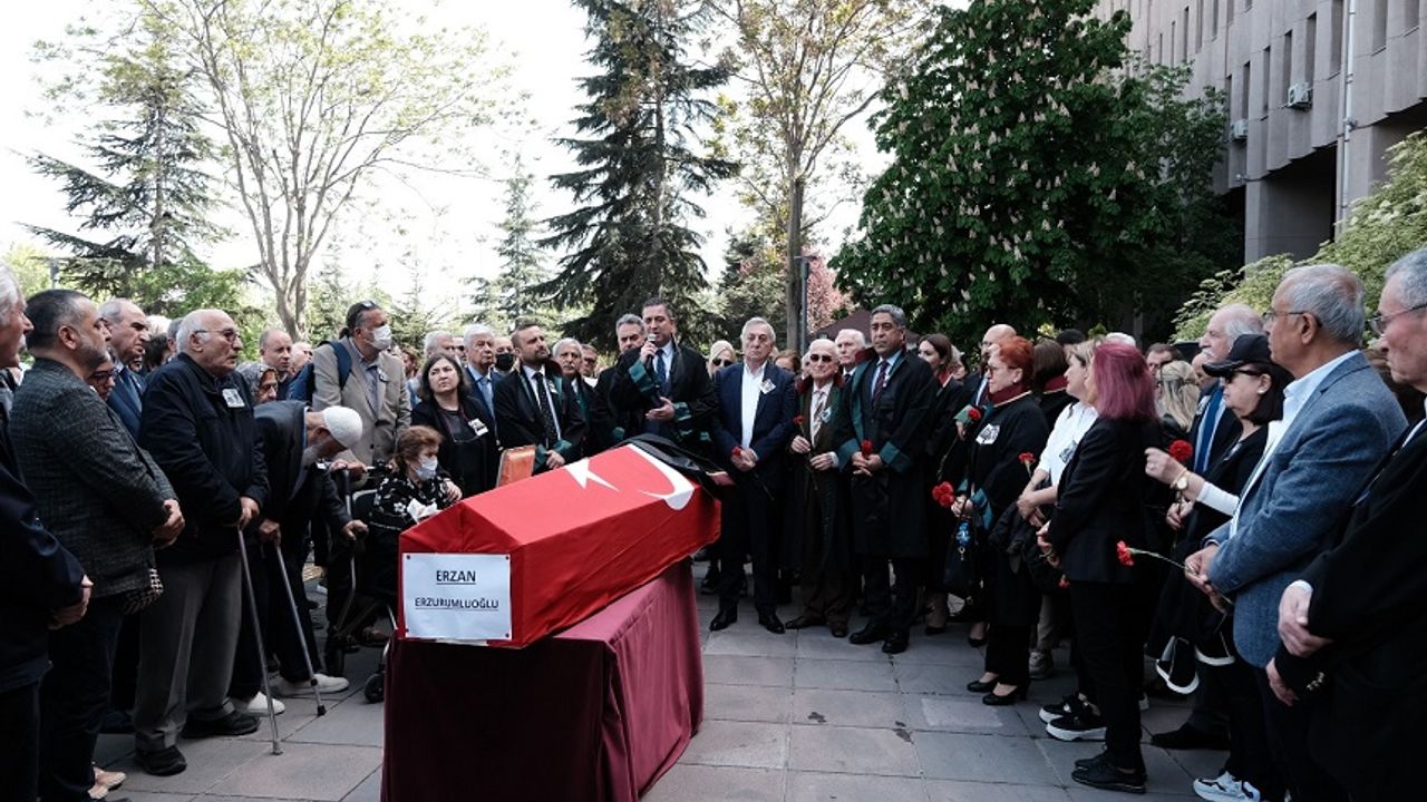 Ankara Barosu eski Başkanı Erzan Erzurumluoğlu son yolculuğuna uğurlandı