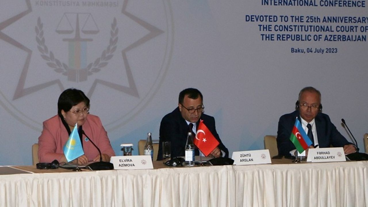 AYM Başkanı Zühtü Arslan, Azerbaycan’da düzenlenen uluslararası konferansa katıldı