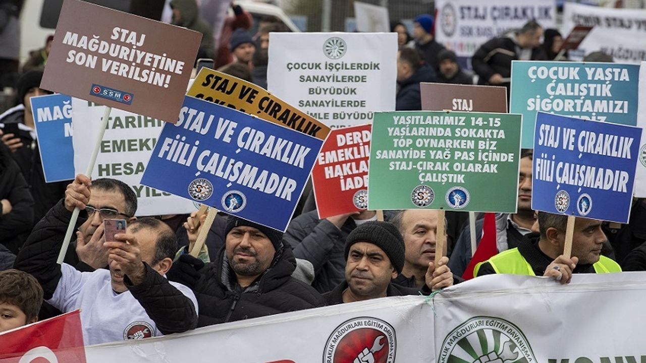 Staj ve çıraklık mağdurları Ankara'da haklarını aradı: 'Geciken hakkımız teslim edilsin!'
