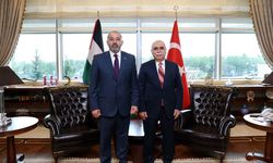 Anayasa Mahkemesi Başkanı Özkaya, Filistin Devleti Başsavcısını kabul etti