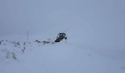 Kar yağışı nedeni ile kapanan grup köy yolları ulaşıma açıldı