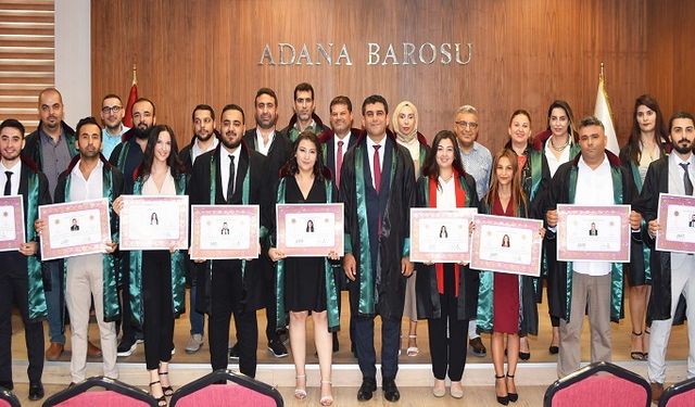 Adana Barosu'nda yeni adli yılın ilk ruhsat töreni