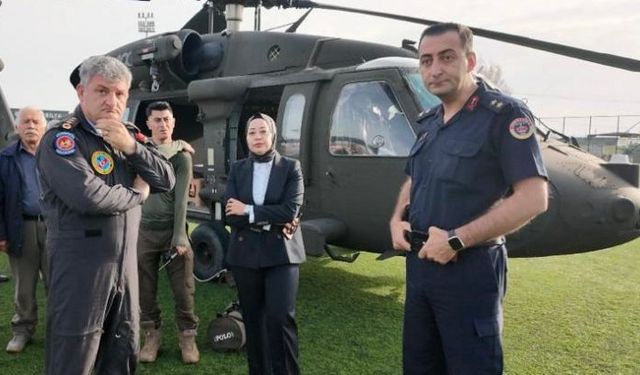 Hakim, helikopterle keşfe çıktı!