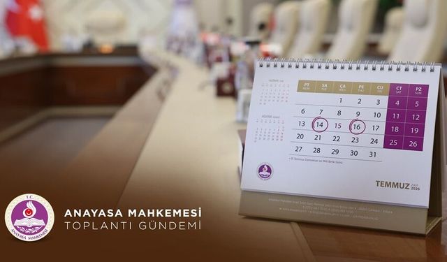 AYM'nin bu haftaki Genel Kurul gündemi (14 - 16 Temmuz)