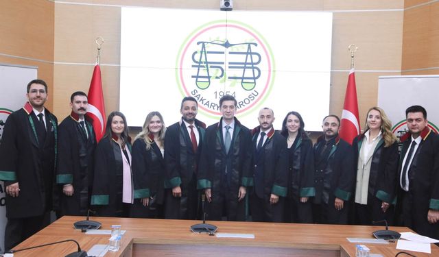 SAKARYA BAROSU'NDA YENİ DÖNEM: BAŞKAN VE KURUL ÜYELERİ MAZBATALARINI ALDI