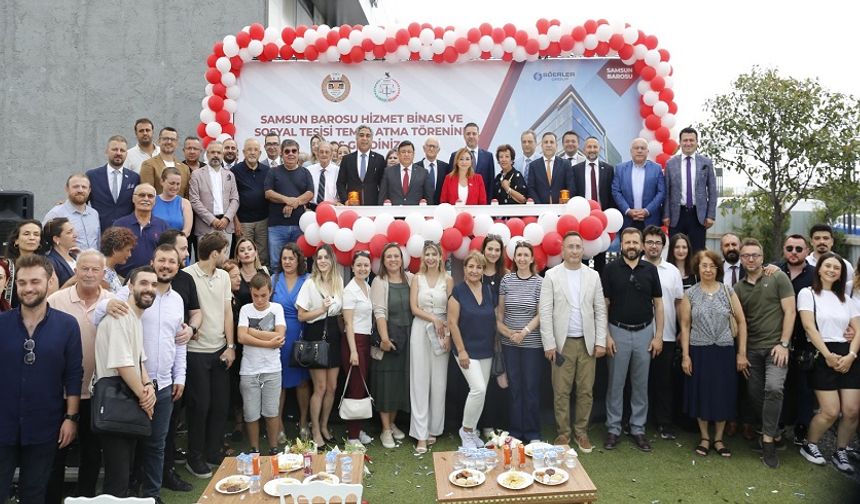 TBB Başkanı Sağkan, Samsun Barosu hizmet binasının temel atma törenine katıldı