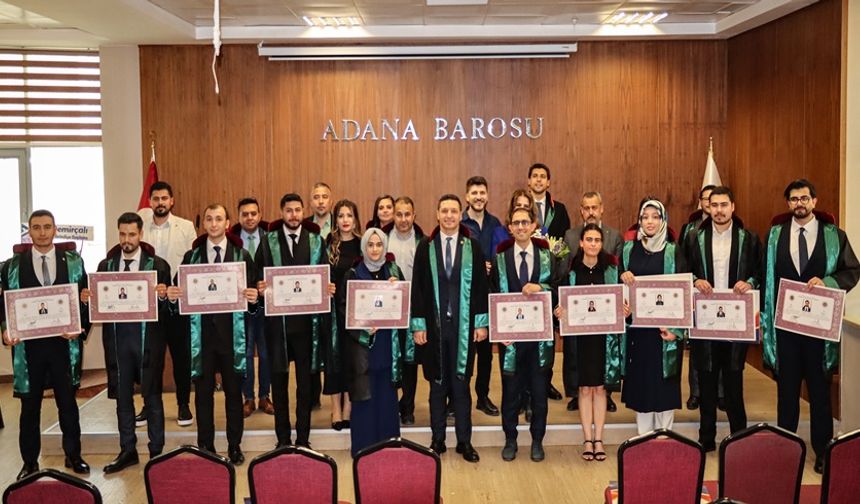 Adana Barosu'nda ruhsat töreni