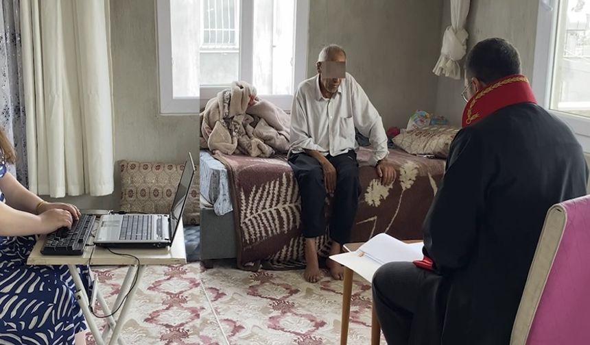 MÜŞTEKİNİN İFADESİNİN ALINMASI İÇİN EVDE 'MAHKEME' KURULDU