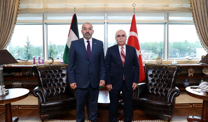 Anayasa Mahkemesi Başkanı Özkaya, Filistin Devleti Başsavcısını kabul etti