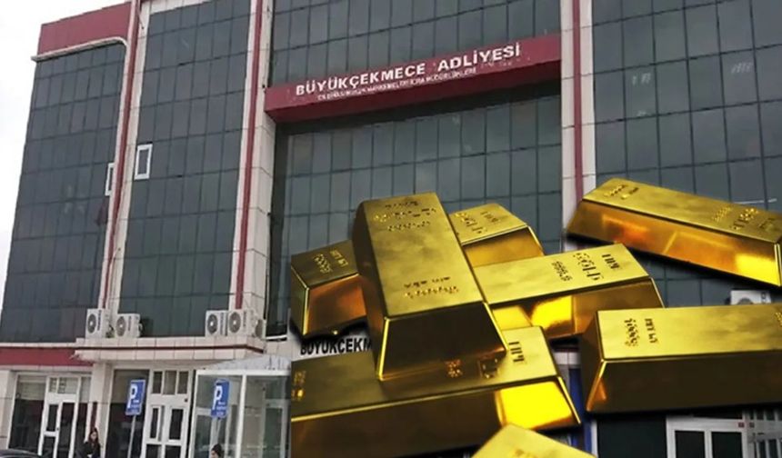 Adliyeye mesai başlamadan gelip, market arabasıyla altın ve gümüşleri çalmış!