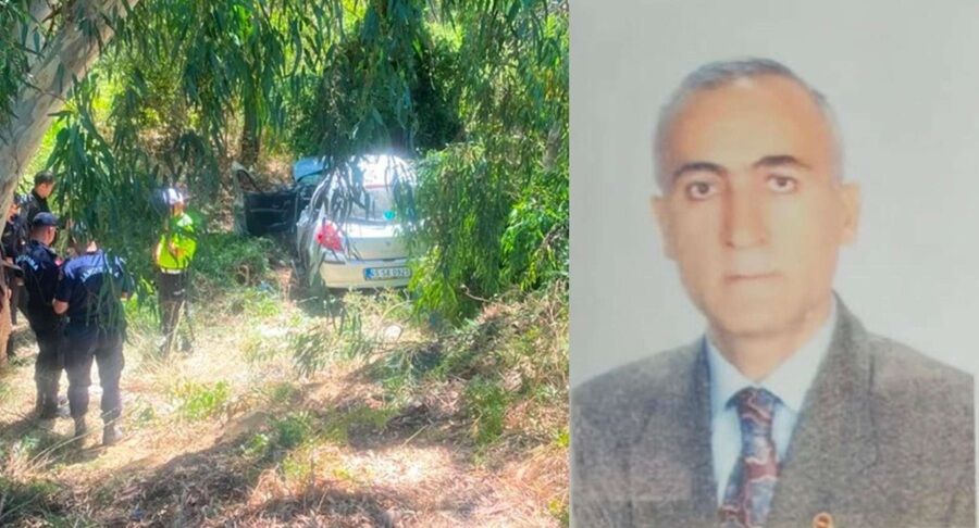 Ağaca çarpan otomobilin sürücüsü emekli savcı hayatını kaybetti
